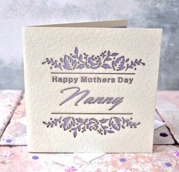 Laser Cut Nanny Mothers Day Card, 2 of 2