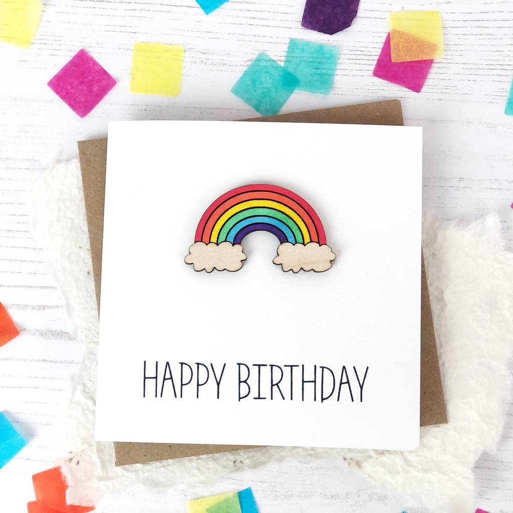 Rainbow Birthday Card By Jayne Tapp Design | notonthehighstreet.com