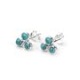 Turquoise Trilogy Studs In Sterling Silver, thumbnail 1 of 3