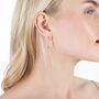 Short Drop Designer Earrings In 18ct Gold Vermeil, thumbnail 1 of 3