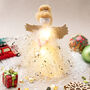 Gold Blonde Light Up Angel Christmas Tree Topper, thumbnail 1 of 9