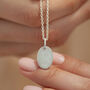 Personalised Fingerprint Oval Charm Necklace, thumbnail 1 of 8