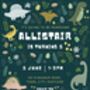 Digital Editable Dinosaur Kids Birthday Party Invitation Template, thumbnail 9 of 9