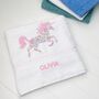 Personalised White Bath Towels With Liberty Print, thumbnail 4 of 6