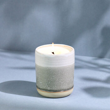 Handmade Lavender And Bergamot Ceramic Candle, 4 of 4