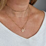 18ct Gold Plated Number Pendant Charm Necklace, thumbnail 2 of 7