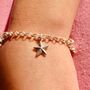Girl's Charm Bracelet With Six Sterling Silver Charms, thumbnail 4 of 5