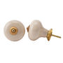Set Of Two Cream Ceramic Drawer Pulls, thumbnail 2 of 2