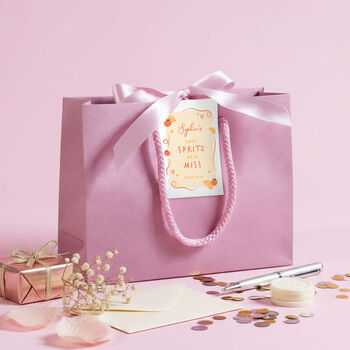Last Spritz As A Miss Hen Party Luxury Gift Bags With Personalised Tag, 10 of 10