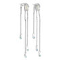 Pearl Drop Earrings With Blue Swarovski Crystals, thumbnail 1 of 3