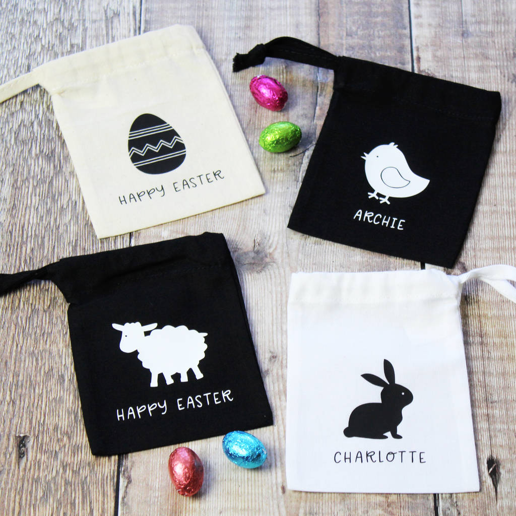 personalised easter gift bags by farmhouse & co