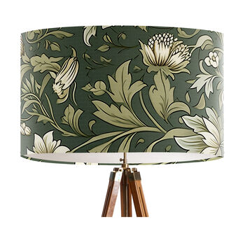 Olive Green Floral Lampshade, Lysandra Green, 3 of 7