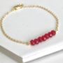Red Agate Semi Precious Bracelet, thumbnail 1 of 3
