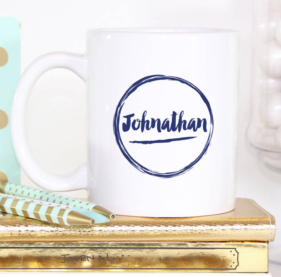 Personalised Brushstroke Name Mug By Chips Sprinkles Notonthehighstreet Com