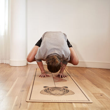 The Powerful Tiger Cork Yoga Mat, 2 of 2