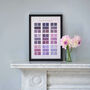 Purple Watercolour Swatches Vintage Fine Art Print, thumbnail 1 of 4