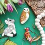 Tyto Alba Barn Owl Fair Trade Handmade Animal Felt, thumbnail 3 of 5