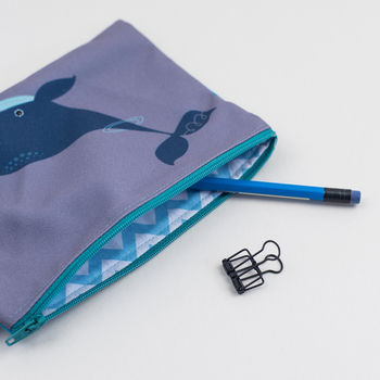 Blue Whale And Fish Purse Or Pencil Case, 3 of 6