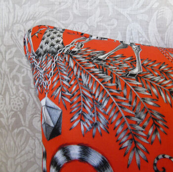 Emma J Shipley Orange Zebra 13' x 18' Cushion Cover, 3 of 4