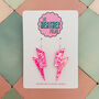 Large Pink Iridescent Lightning Bolt Earrings, thumbnail 1 of 9