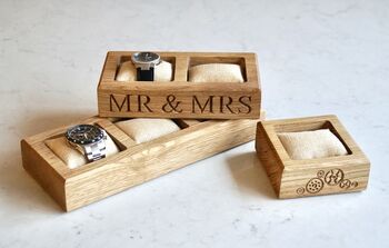 Personalised Wooden Watch Storage Tray, 2 of 7