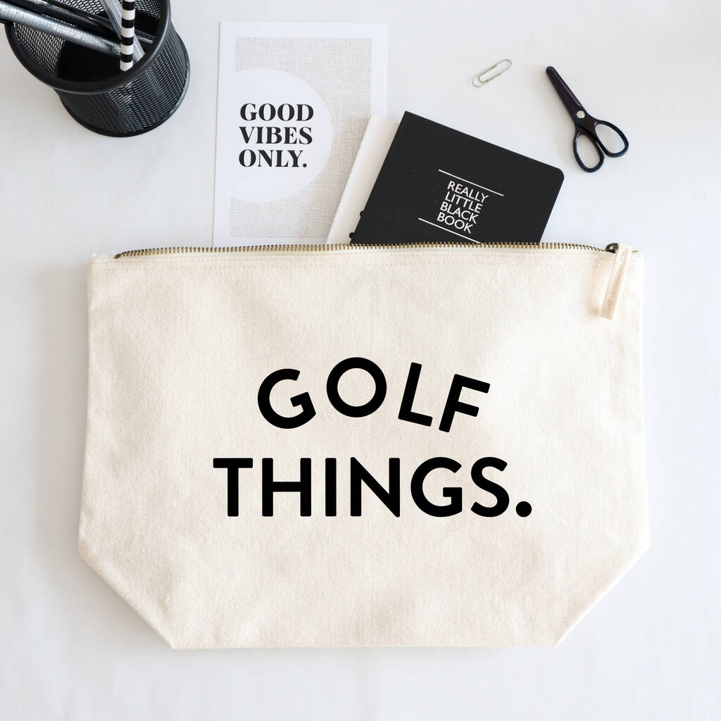 'Golf Things' Bag Gift For Golf Lover, 1 of 3