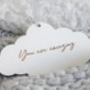 Personalised Little Thought Cloud Keepsake Decorations, thumbnail 3 of 3