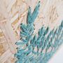 Botanical Embroidered Reclaimed Wood Art, thumbnail 5 of 7