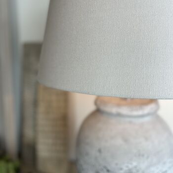 Grey Stone Effect Concrete Table Lamp And Shade, 3 of 3