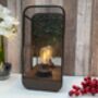 36cm Industrial Battery Operated Lamp Wall Or Table Lighting Brown Metal, thumbnail 2 of 9