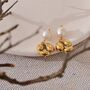 Monaco Fl’or Ivory Pearl Lily Dangle Flower Earrings, thumbnail 1 of 2