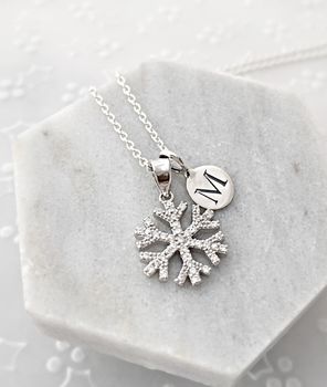 Personalized Snowflake Necklace, 2 of 2