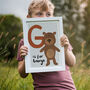 Personalised Children's Animal Name Print, thumbnail 1 of 12
