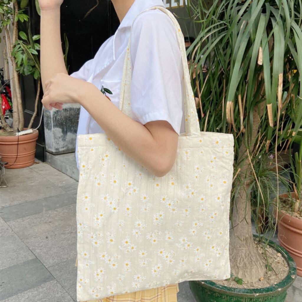 White Daisy Crossbody Or Tote Bag By GY Studio | notonthehighstreet.com