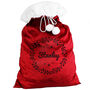 Personalised Holly Red Christmas Sack, thumbnail 4 of 5