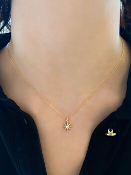 Shining Star Thank You Necklace Gold, 6 of 6