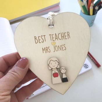 Personalised Best Teacher Thank You Heart, 2 of 5