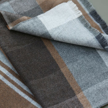 Men's Personalised Cashmere And Wool Plaid Scarf, 9 of 12