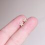 April Birthstone Flower Stud Earrings, thumbnail 1 of 7