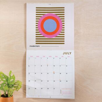 2025 Calendar | Modernist | Sunday Start, 4 of 9