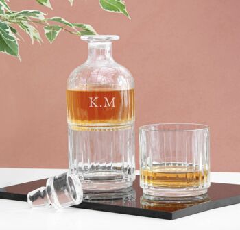Personalised Stacking Whisky Decanter And Tumblers Set, 4 of 5