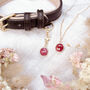 Ruby Matching Owner Necklace And Pet Collar Charm Set, thumbnail 1 of 7