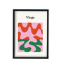 Virgo Zodiac Star Sign Giclée Retro Art Print, thumbnail 3 of 3