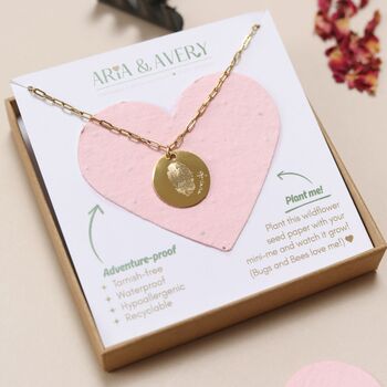 Personalised Waterproof Fingerprint And Name Necklace, 2 of 4