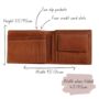 Men's Brown Leather Bifold Wallet, thumbnail 3 of 4
