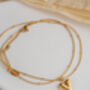 Gold Heart 18ct Gold Plated Necklace Set, thumbnail 2 of 9