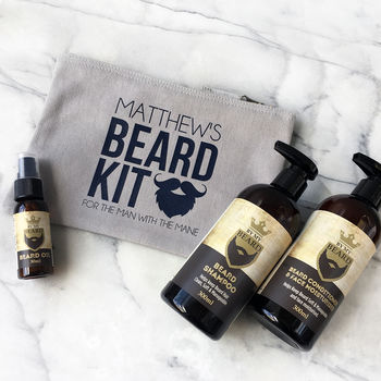 Personalised Men's Beard Grooming Kit, 3 of 5