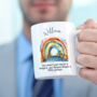 Personalised Teacher Mug – Colourful Boho Rainbow Thank You Gift, thumbnail 7 of 10