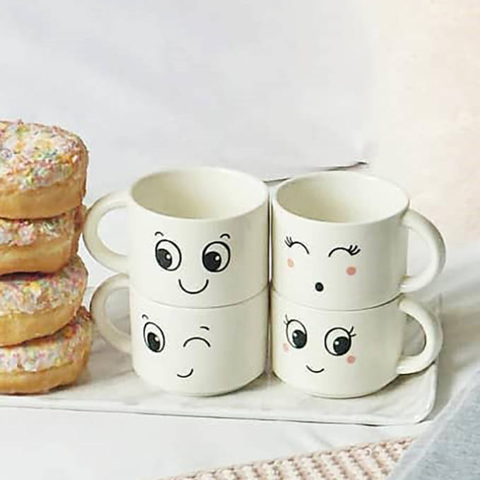 funny faces mug set by marquis & dawe