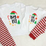 Big Elf Lil Elf Matching Sibling Christmas Pyjamas, thumbnail 2 of 4